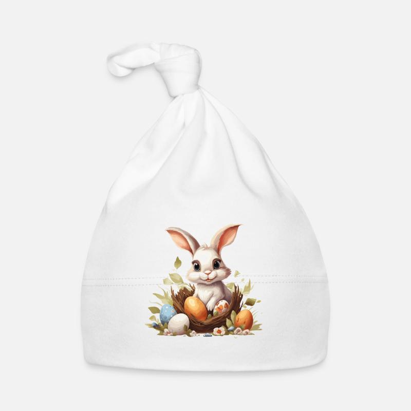 Süßer Osterhase Kinder Baby Bio-Mütze
