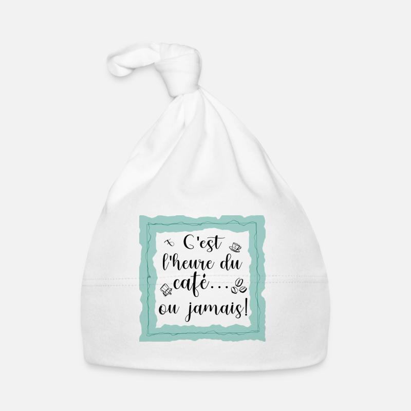 C'est l'heure de café ou jamais Bonnet bio Bébé