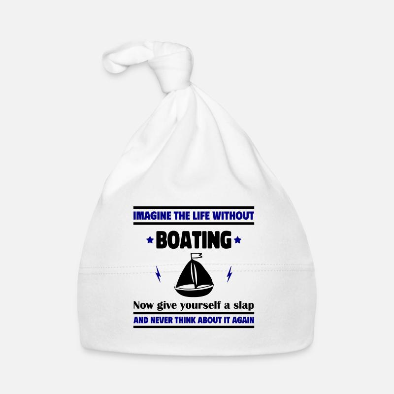 Imagine life without a boat: impossible! - Organic Baby Cap - white