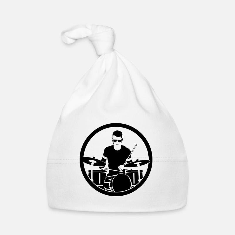 Drummer Skizze Baby Bio-Mütze