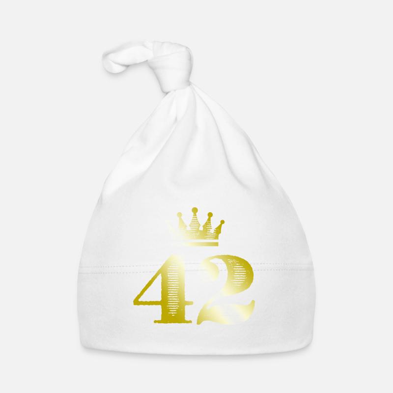 42 Chiffre Couronne Or Bonnet bio Bébé