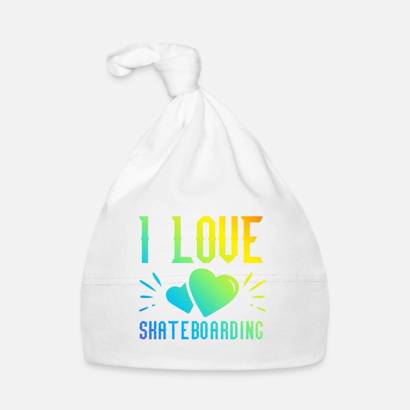 Ich Liebe Skateboard Baby Bio-Mütze