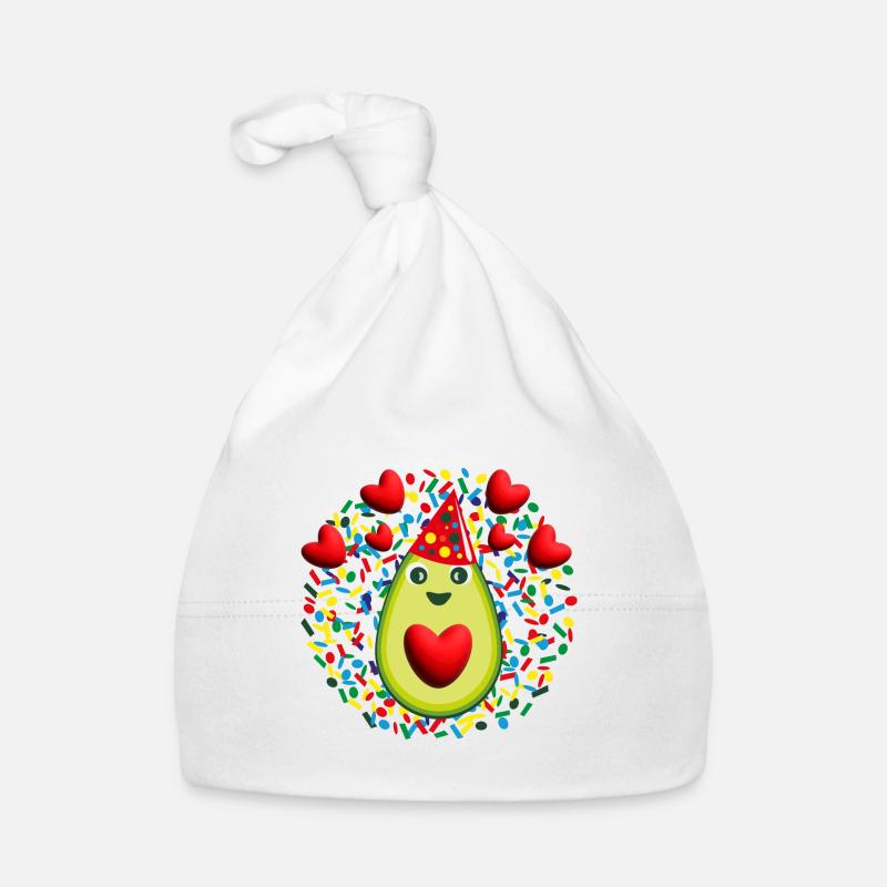 Avocado Liebe mit viel Herz. Baby Bio-Mütze