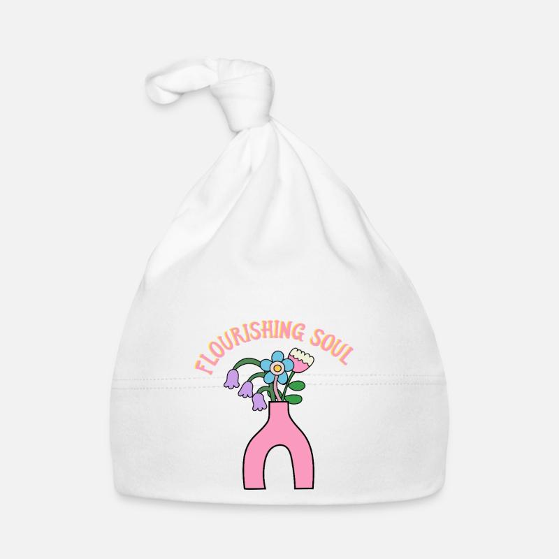 Bunter Blumenstrauß - Blühende Seele - Geschenk Baby Bio-Mütze
