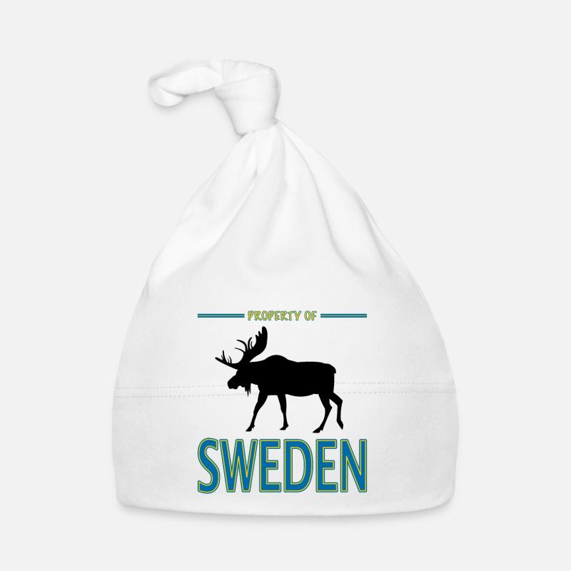 Propriété de Suède Suède Drapeau Moose Bonnet bio Bébé