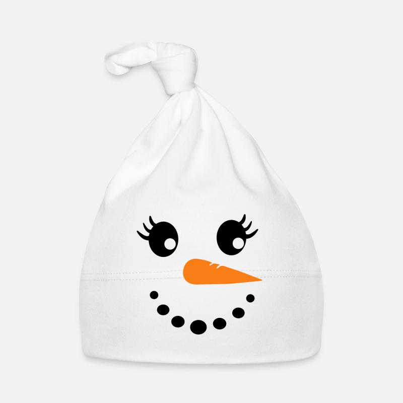 Schneemann Baby Bio-Mütze