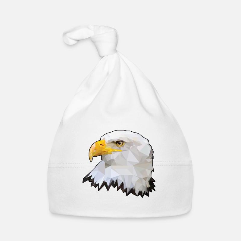 Bald eagle polygon eagle raptor polygon Organic Baby Cap
