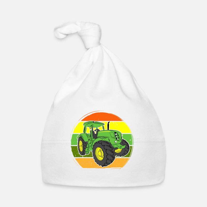 Tractor Tractor Agricultural Machine retro vintage Organic Baby Cap