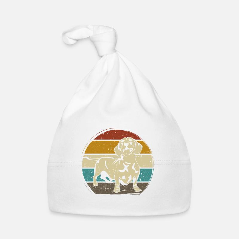 Teckel Race Teckel 70s 80s rétro Bonnet bio Bébé