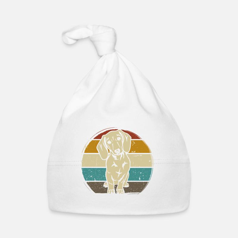 Teckel Race Teckel Teckel 70s 80s rétro Bonnet bio Bébé