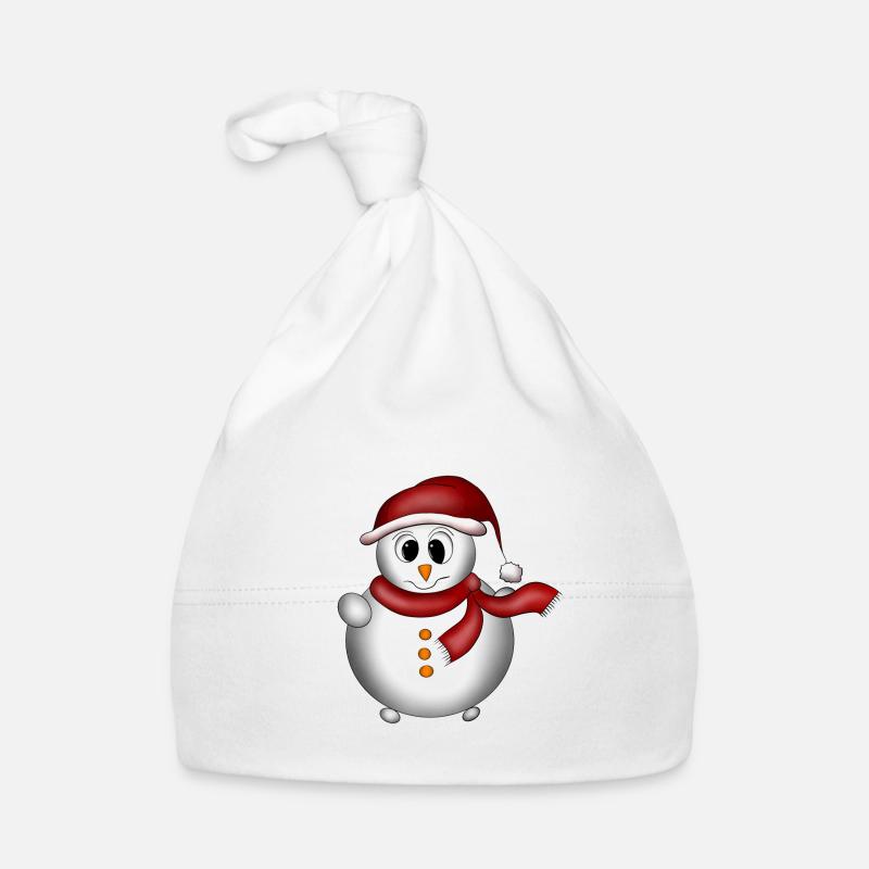 Snowman Organic Baby Cap