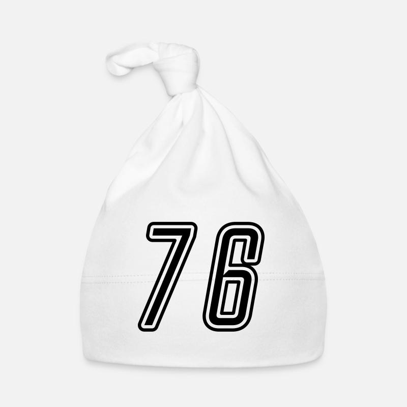 76 Number number Organic Baby Cap