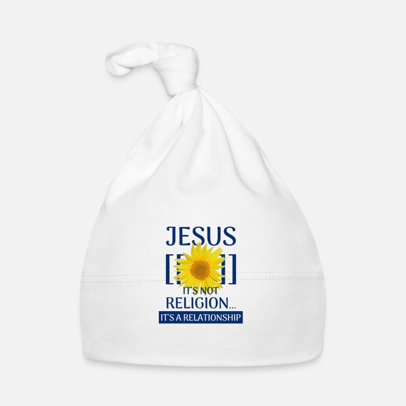 Jésus n’est pas une religion, c’est une relation Bonnet bio Bébé