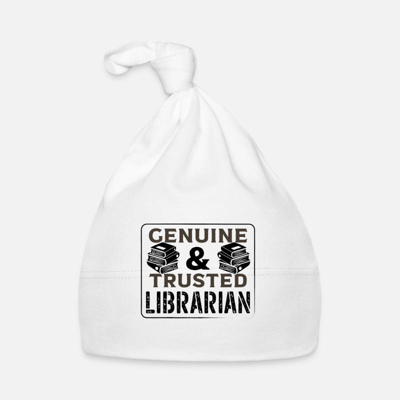 Idée cadeau de bibliothécaire Bibliothécaire authentique et de confiance Bonnet bio Bébé