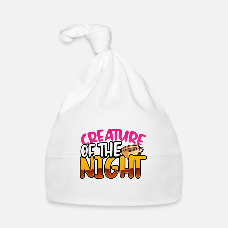 Insomniaque Cadeau Créature du Café de Nuit Bonnet bio Bébé