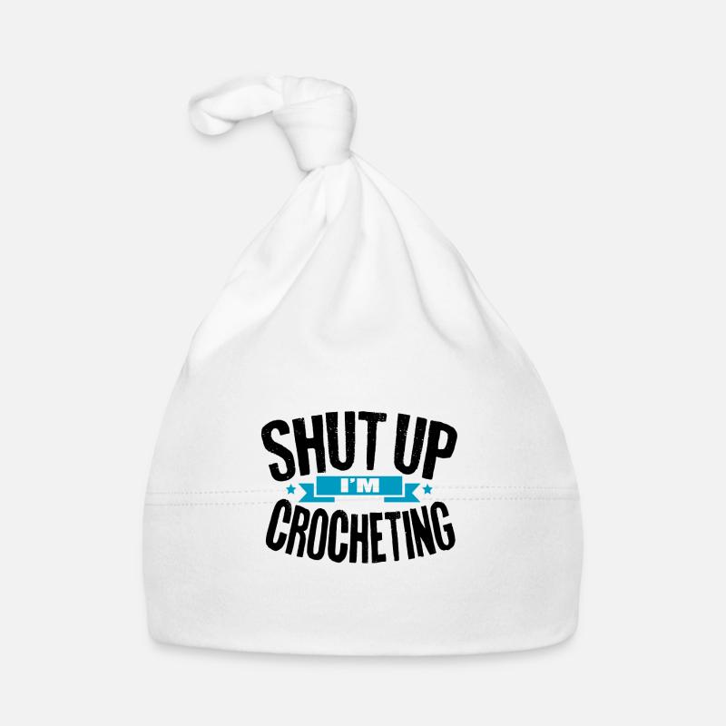 Häkelgeschenk Halt die Klappe Ich häkele Geschenk Baby Bio-Mütze