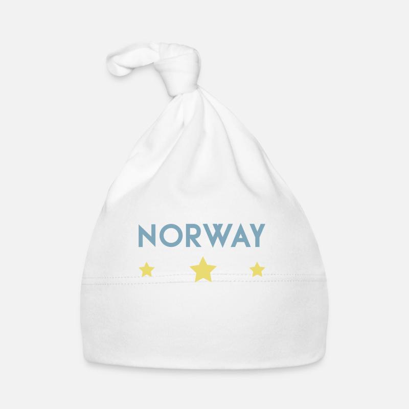 Norvège 2023 Couronne - Bonnet bio Bébé - blanc
