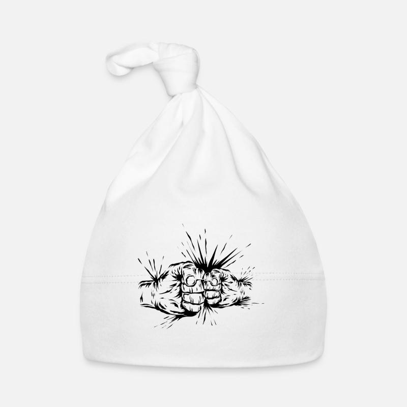 Poing à poing Père et Enfant Bonnet bio Bébé