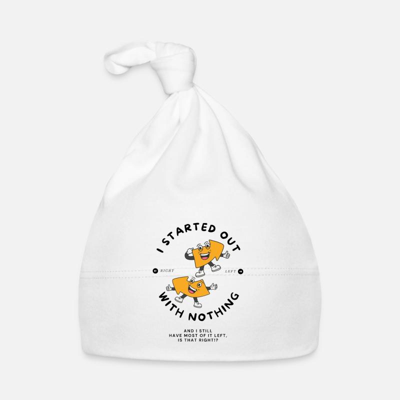 Nichts links oder rechts Karikatur Baby Bio-Mütze