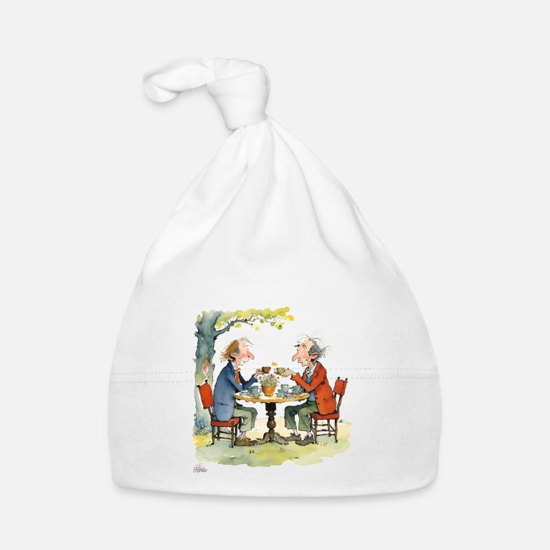 Gentlemen friends sharing a moment Organic Baby Cap