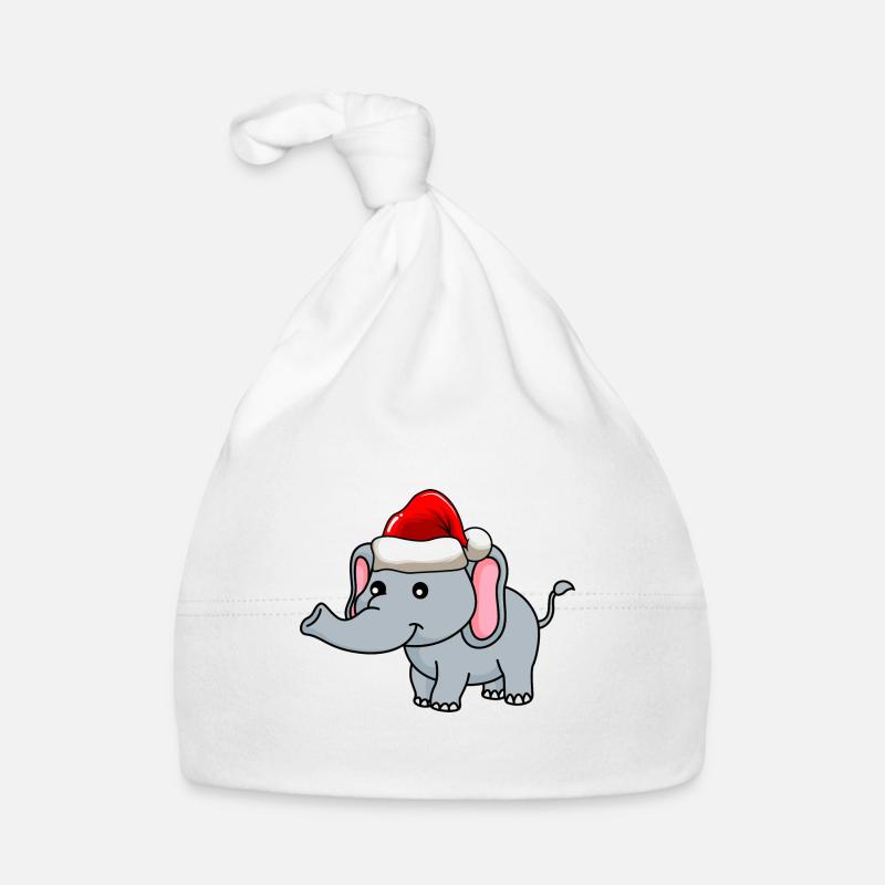 Bande dessinée de Noël des éléphants Bonnet bio Bébé