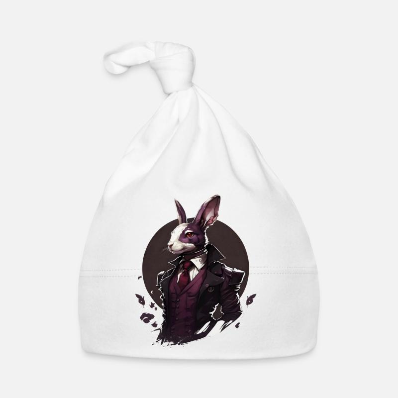 Rabbit with suit Organic Baby Cap