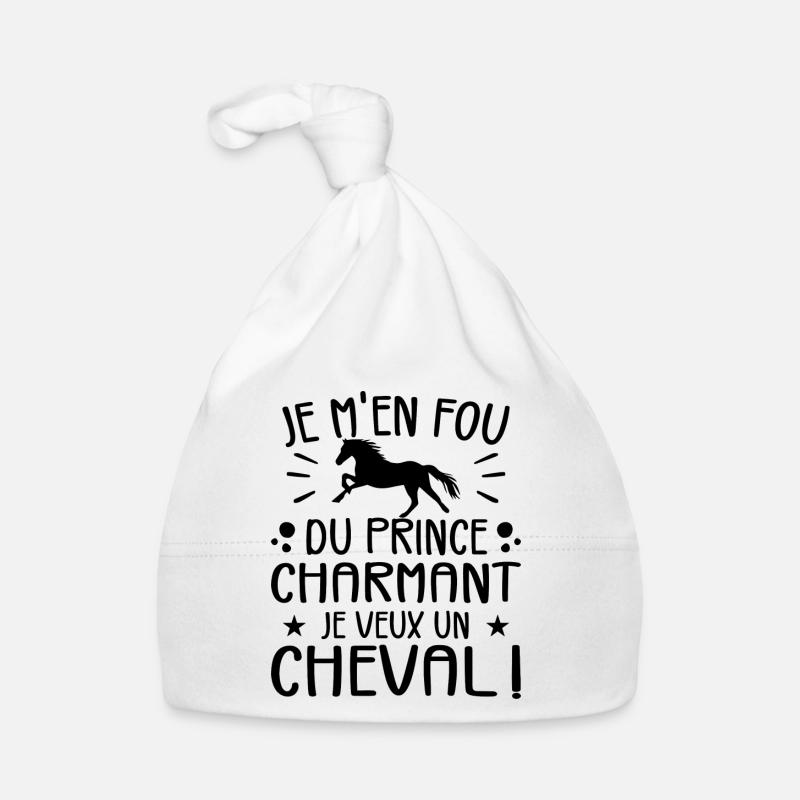 Ich kümmere mich nicht um den Märchenprinzen, ich will ein Pferd Baby Bio-Mütze