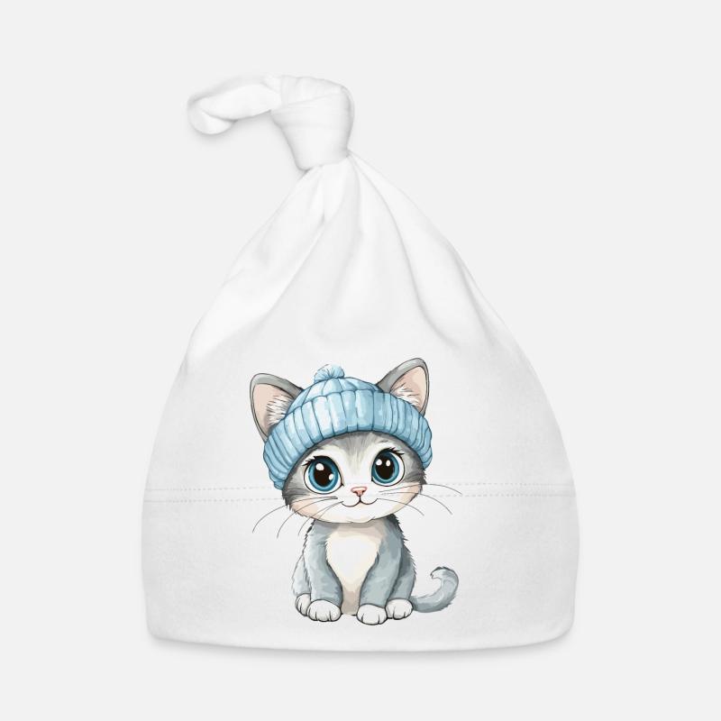 Chat mignon mignon bébé enfants animal dessin animé Bonnet bio Bébé