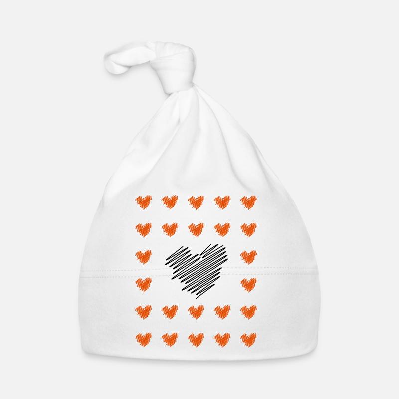Des cœurs partout Bonnet bio Bébé