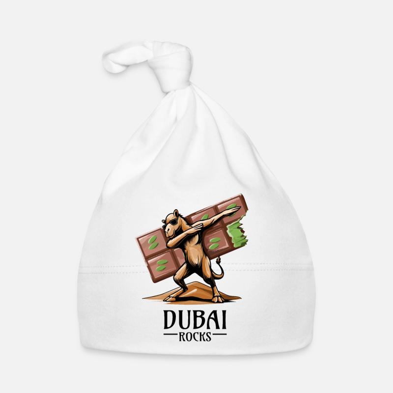 Dbuffering dromadaire et ambiance de Dubaï Bonnet bio Bébé