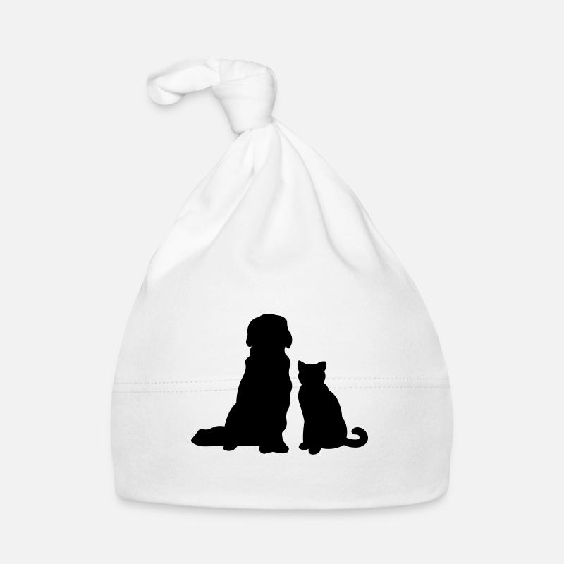 Cat with dog Organic Baby Cap