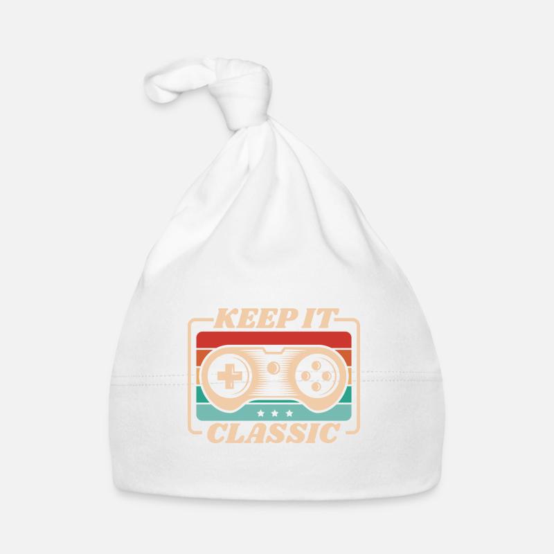 Retro Zocker Sprüche Gaming Geschenk Baby Bio-Mütze