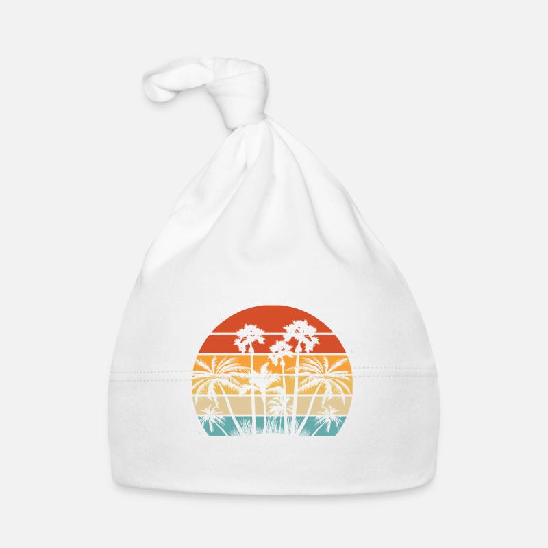 Palm Coconut Trees Beach Beach Retro Organic Baby Cap