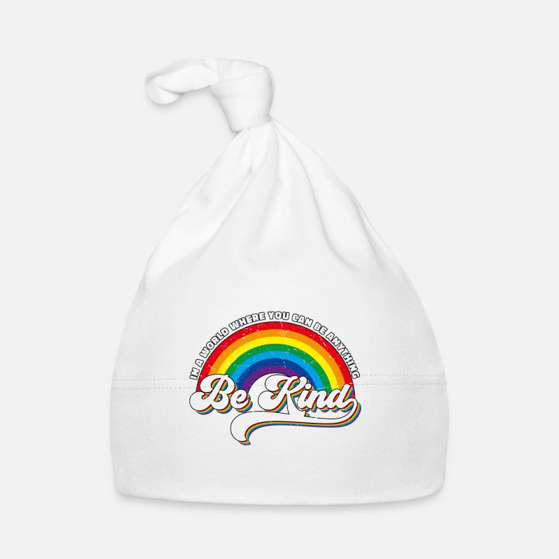 Be Kind LGBT Regenbogen Baby Bio-Mütze