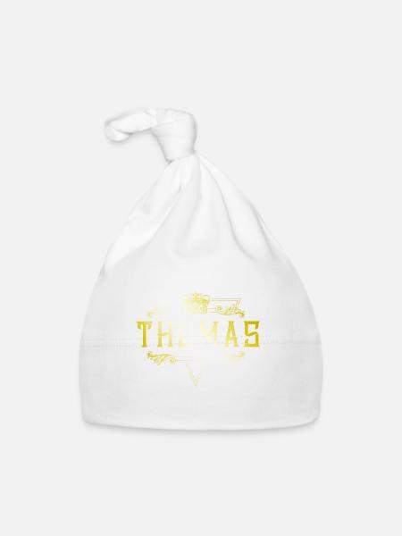Thomas - Baby Bio-Mütze - Weiß - Vorne
