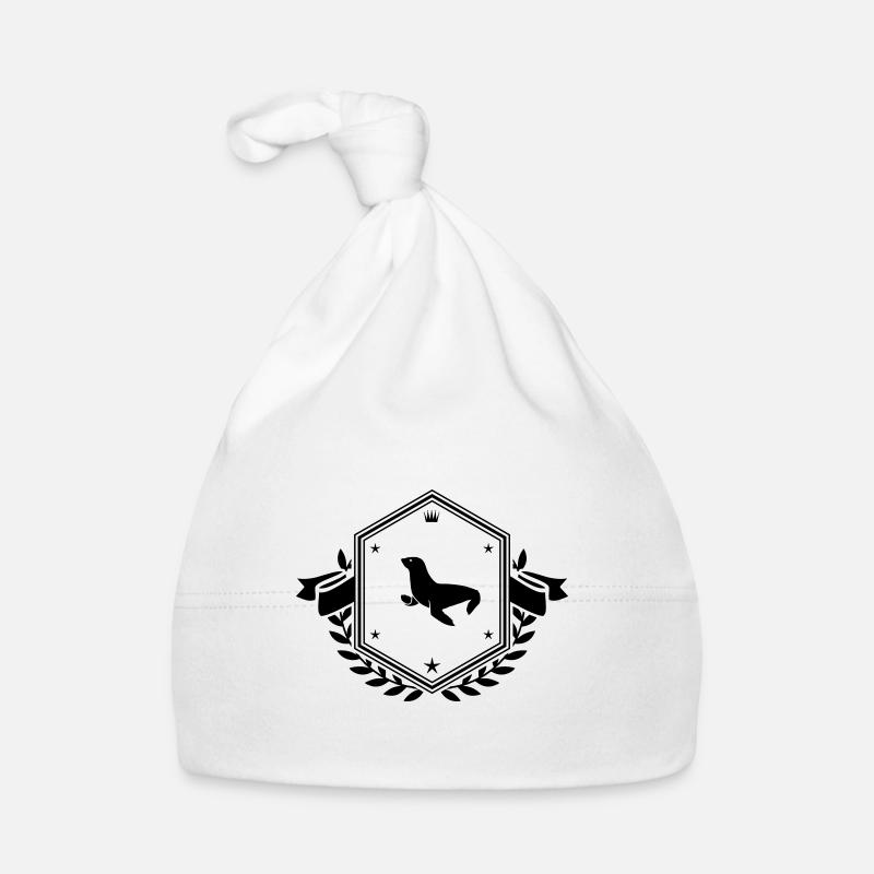 Seehund Wappen Baby Bio-Mütze