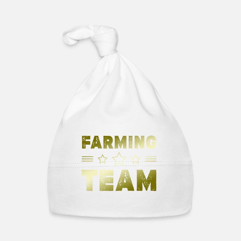 Farming Team - Organic Baby Cap - white