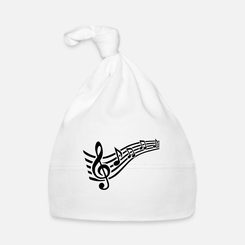 Musical notes notes clef music Organic Baby Cap