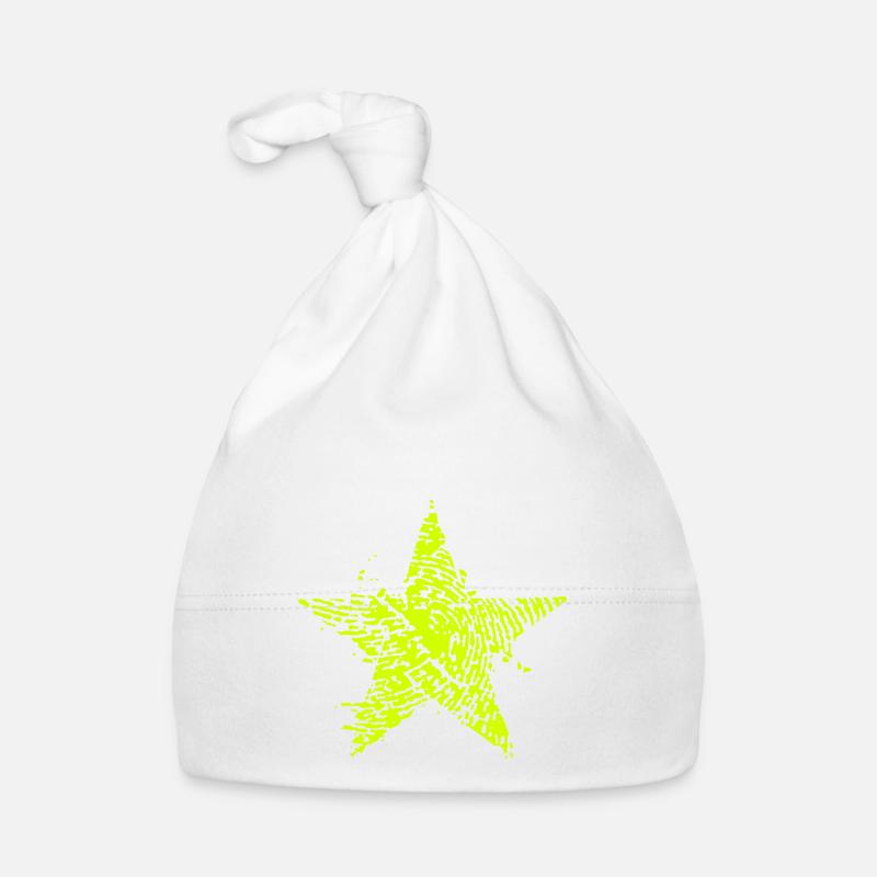 Neon star fingerprint Organic Baby Cap