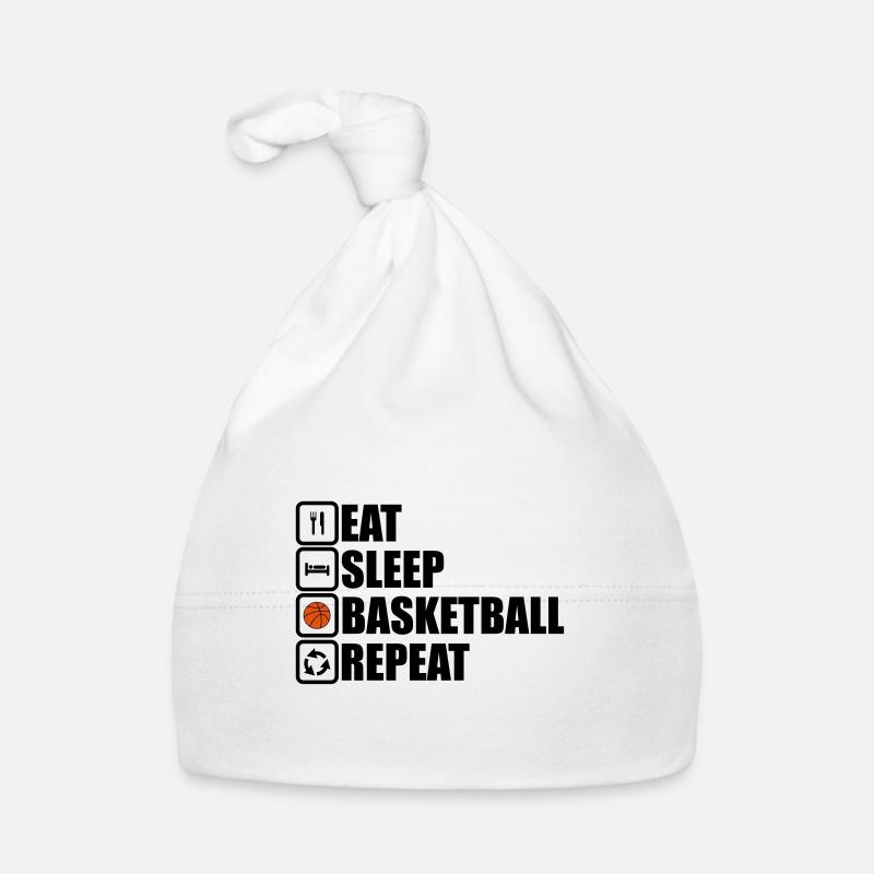eat sleep basketball repeat Baby Bio-Mütze