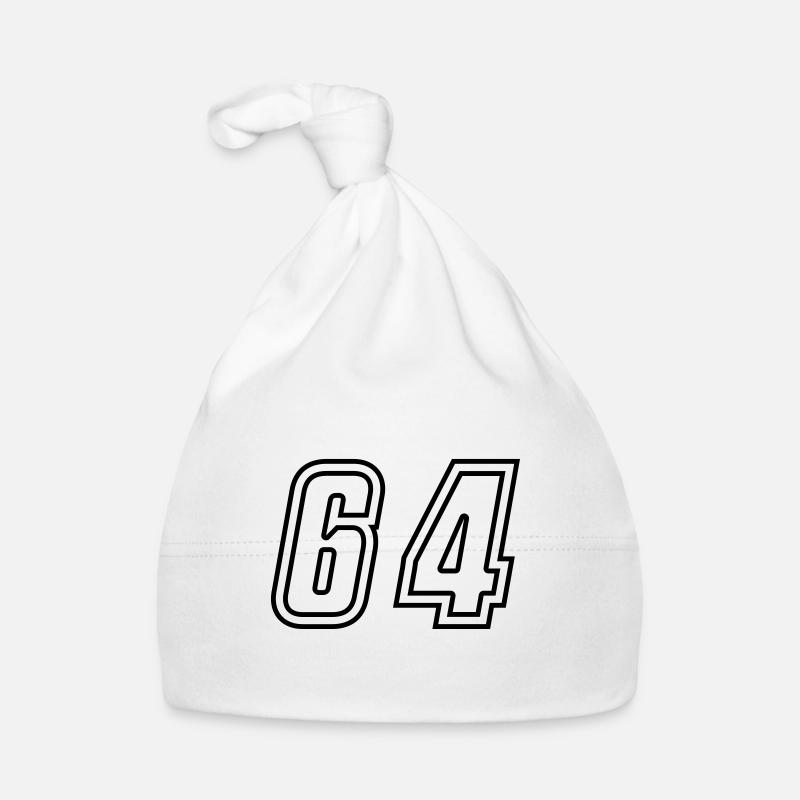 64 Number number Organic Baby Cap