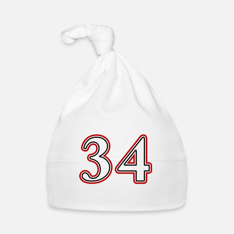 34 Zahl nummer Baby Bio-Mütze