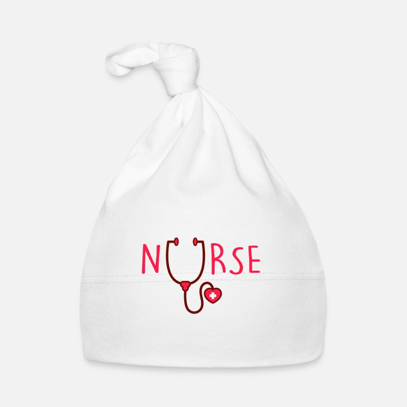 Nurse - Stethoskop - Krankenschwester Baby Bio-Mütze