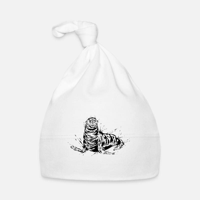 Robbe - Baby Bio-Mütze - Weiß