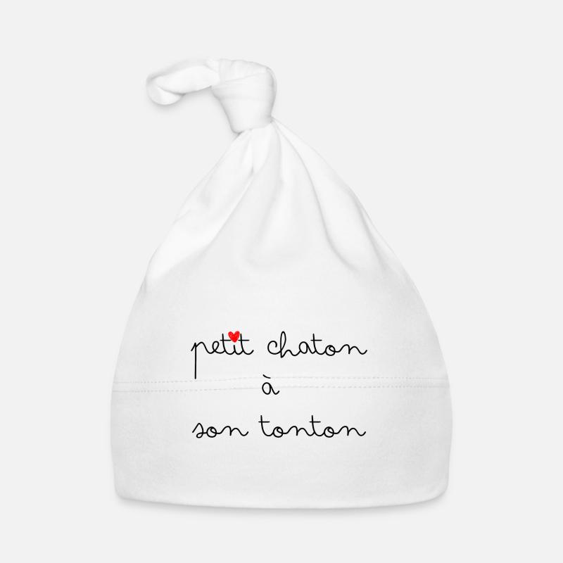 Petit chaton à son tonton Bonnet bio Bébé
