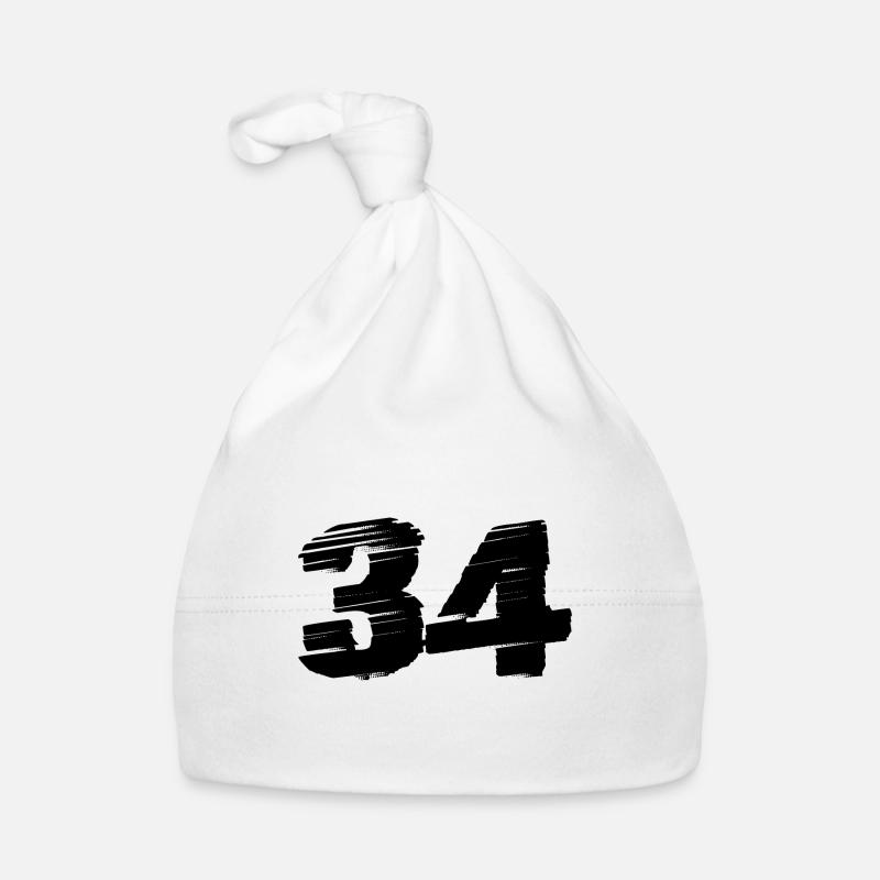 34 Number jersey Organic Baby Cap
