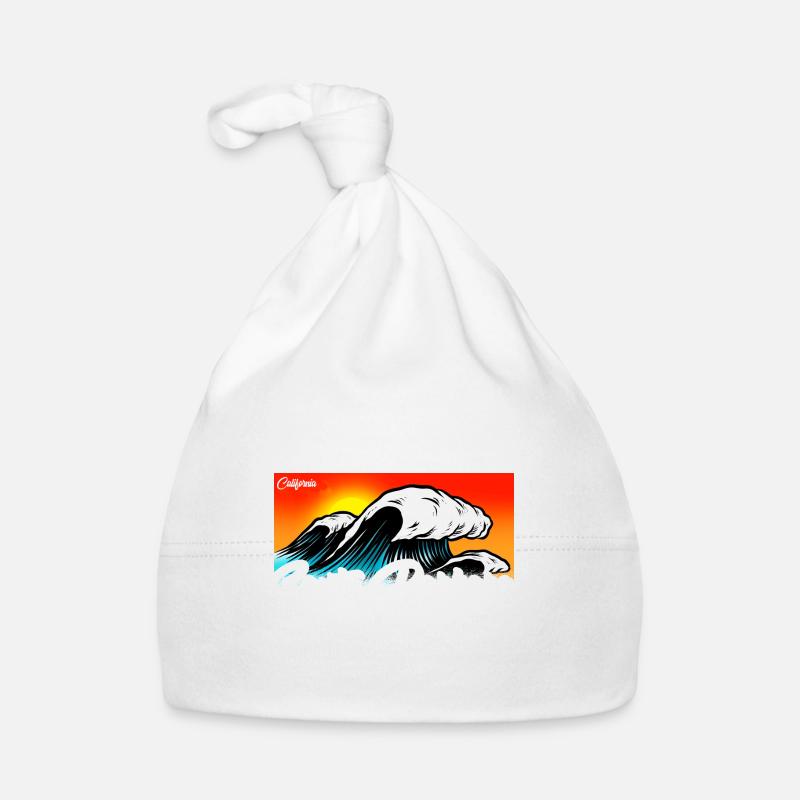 Santa Barbara California Sunset Retro Organic Baby Cap
