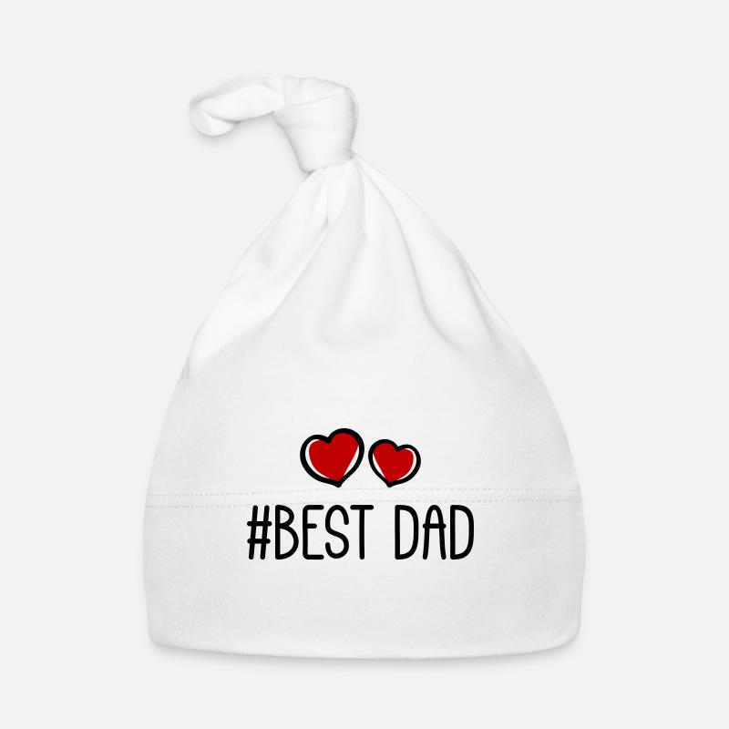 Meilleur Papa Coeurs Amour Bonnet bio Bébé