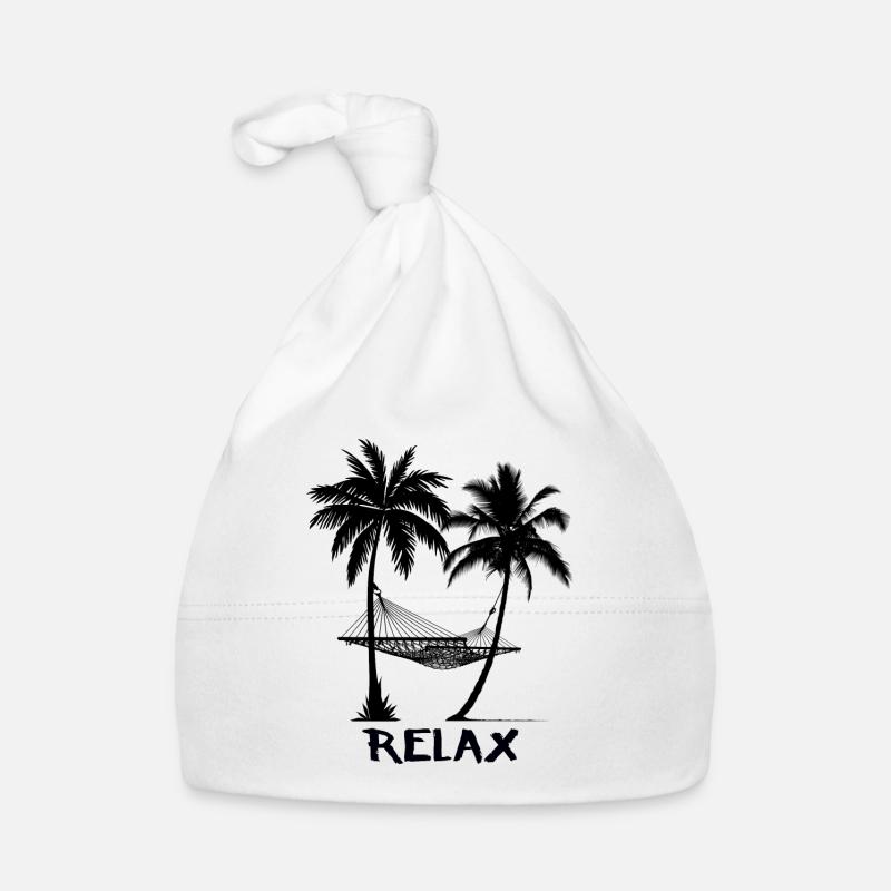 Relax Tshirt - gift idea for more relaxation - Organic Baby Cap - white