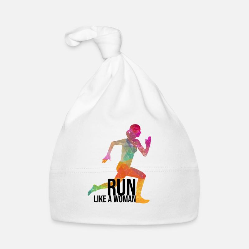 Courir comme une femme - Bonnet bio Bébé - blanc